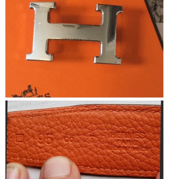 Hermès Orange Iconic Signature  Color belt - Picture 6 of 9